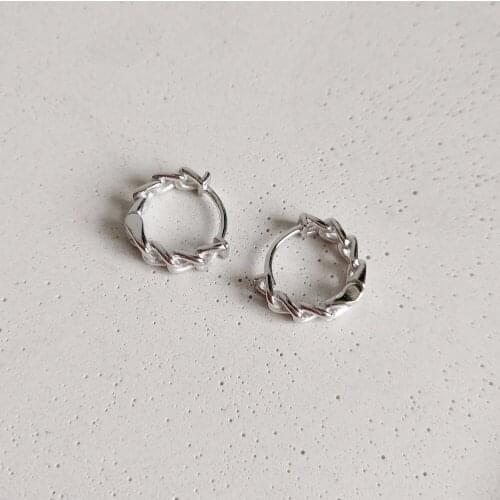 WTLTC 925 Sterling Sliver Small Twisted Hoop Earrings for Women Hollow Ear Piercing Huggie Earrings Statement Round Earrings