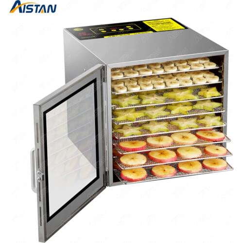 XH08 Commerical Use New Electric Food Dehydration Machine Vegetable Fruit Herb Meat Drying Dehydrator Dryer 8 Trays S.steel Made
