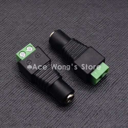 10pcs CCTV Camera 5.5 x 2.1mm DC Power Cable Female Plug Connector Adapter Jack