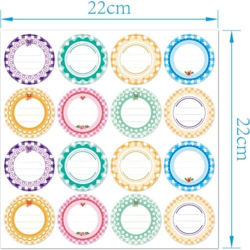 5 Sheets 2 Inches Round Label Sticker Colorful Self Adhesive Waterproof Sticker For Scrapbooking Diary Photo Album Decoration