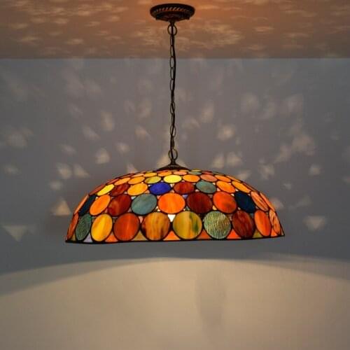 60cm Bohemian Colored Glass Bar Cafe Lighting Creative Tiffany Restaurant Bedroom Chandelier