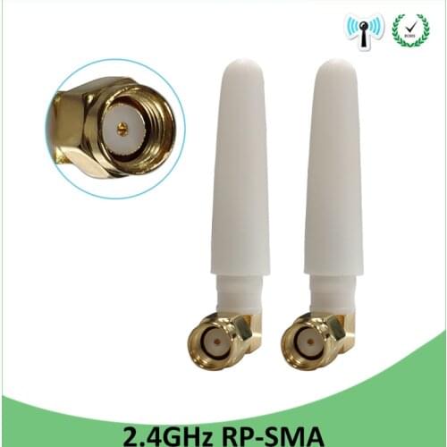 2PCS 2.4 GHz WiFi Antenna 2dBi Aerial RP-SMA Male Connector 2.4ghz antena wi fi For PCI Card USB Wireless Router Wifi Booster