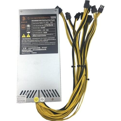 1800W PSU BTC 1800W Power Supply Mining DASH miners Riser psu for ANT S7 S9/A6 A7 BTC 1800W PSU bitcoin Miner Machine 80 Gold