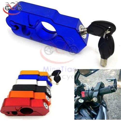 Motorcycle Handlebar Lock Grip Security Safety Locks Motorcycle Grip Lock Fit Scooter ATV Dirt Bikes Auto Lock Safety Theft