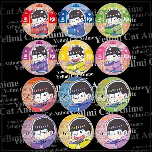 1pc 58mm Mr osomatsu san Karamatsu Ichimatsu spilla Broche Pins Badges Osomatsu San Karamatsu Brooch at Backpack