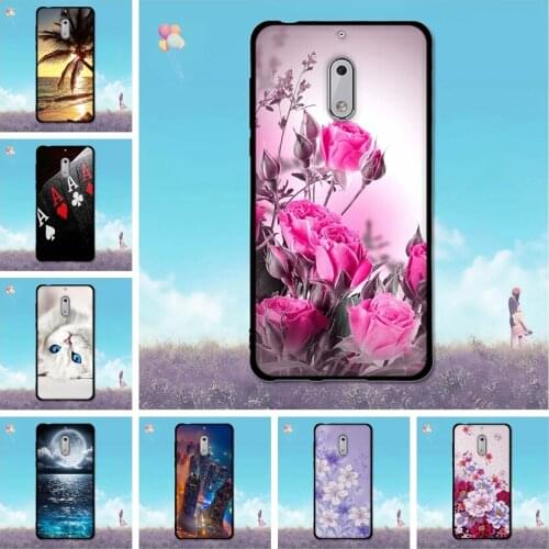 Case for Nokia 6 Back Cover for Nokia6 5.5 inch Flower Painting Phone for Nokia 6 TA-1021 TA-1033 Soft Silicone Phone Shell