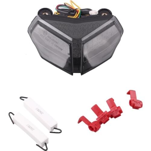 E-Mark Integrated LED Motorcycle Rear Tail Brake Light Turn Signal Stop Lamp Taillight For DUCATI 1198 R CORSE /848 /1098 R/S