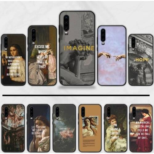 Artistic Short words aesthetics Phone Case Cover For Huawei Honor 7C 7A 8X 8A 9 10 10i Lite 20 NOVA 3i 3e