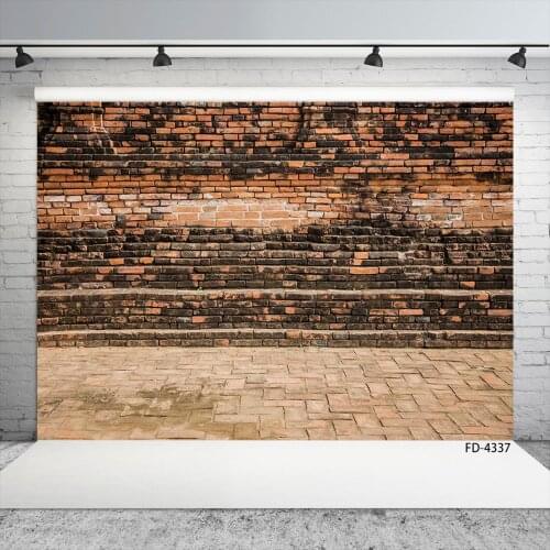 Brick Wall Floor Photo Background Custom Vinyl Studio Backdrop for Baby Children Pets Toy Portrait Photoshoot Photography Props