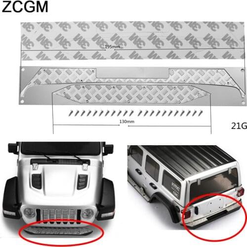 Metal Front Rear Bumper Skid Plates for 1/10 AXIAL SCX10 III AX103007 JEEP RC Car Parts Model Car Bumper Board Guard
