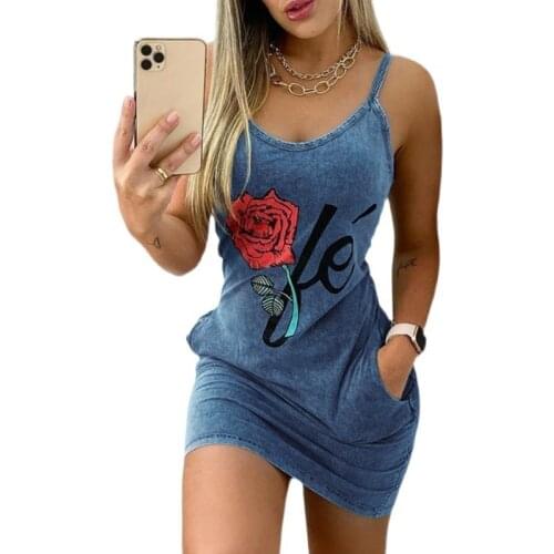 MOONBIFFY Fashion Denim Dresses