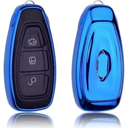 Soft TPU Car Key Protect Case Cover For FORD C-MAX FOCUS RS ST Fiesta Hatch car styling key ring shell cover 2018 keychain