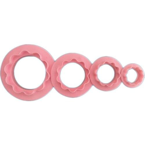 Double Sided Cutter Set Fondant Cutting Mold Fondant DIY Cake Round Wavy Edge Decorating Tools Pastry Kitchen Baking Mold Tools