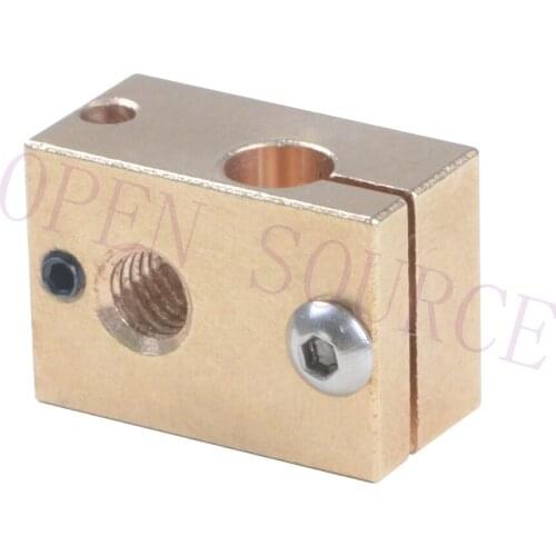3pcs High Temperature V6 Copper Heater Block for Hotend PT100 / K-type Thermocouple / thermistor Extruder 3D Printer use