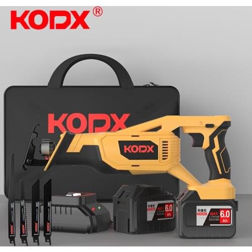 KODX 20V Cordless Reciprocating Saw Adjustable Speed Electric Saw with Battery and 4 Pieces Blades