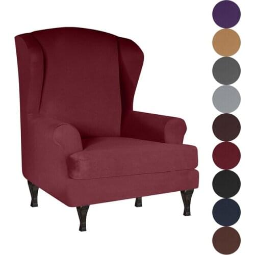 All-inclusive Armrest Chair Cover Elastic Wing Back Chair Slipcover Single Seater Furniture Protector for Wedding Banquet Home