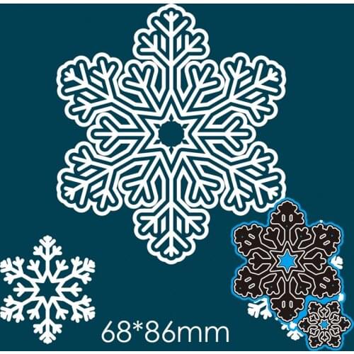 Cutting Dies Snowflakes New Metal Stencils DIY Scrap Booking Paper Cards Making Decoration 68*86mm