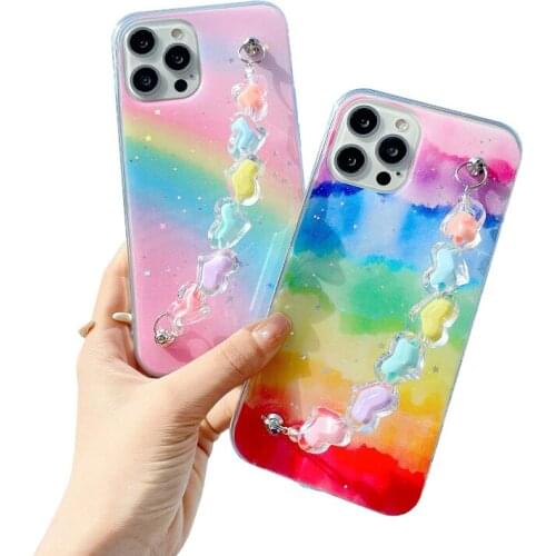 Rainbow Bracelet Phone Cases For OPPO Realme C20 C21 7i C17 C15 C12 C11 5 Pro 5 5i 5s C3 C2 A92s A91 F15 Candy Colors Cover