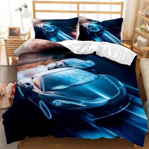 Luxury Racing Cars Series Duvet Cover 3D Prints Quilt Cover Bedding Set Queen King Size Comforter Cover Single Double Bedclothes