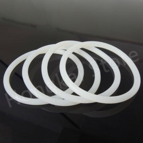 10pcs Thickness 5mm White Food Grade Silicone O-Ring OD 15-80mm Ring Gasket Waterproof And Heat-Resistant