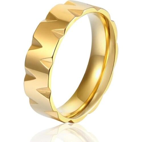 2021 New Design Continuous Opposite V Shape Ring Gold Color Titanium Steel Brand Jewelry Women and Men Love Bague Party Gift