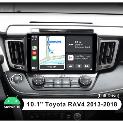 10.1 Inch Car Radio Stereo GPS Naviagtion Fast Boot With DSP Android10 1280*800 Head Unit For Toyota RAV4 2013-2018(Left Drive)