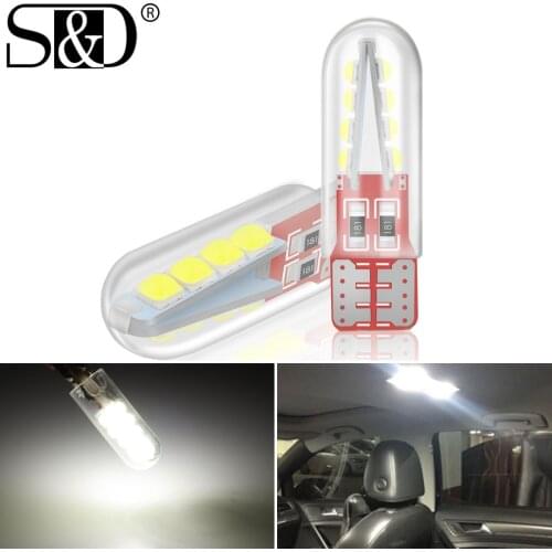 2pcs Canbus T10 W5W 194 168 3030 Chips Car LED Bulb Wedge Side Led Lamp Parking Bulb Interior Dome Light White Red Yellow 12V