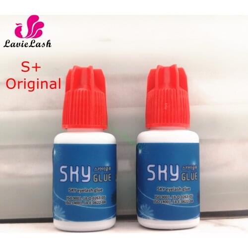 2 pcs Original Korea Eyelash Extensions Sky glue with Red Cap 1-2 seconds dry time 6-7 weeks fastest and strongest glue
