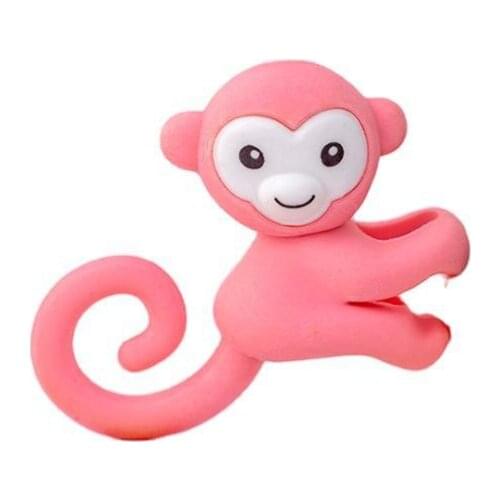4pc Cute Curly Tail Monkey Eraser Student Creative Novelty Kids Rubber Stationery Pencil Eraser Promotion Office School Supplies