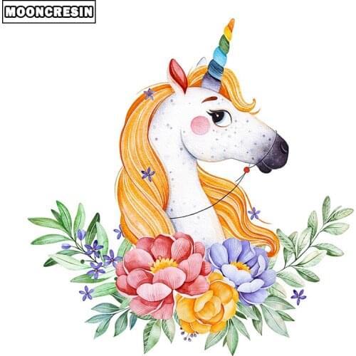 5D Diy Diamond Painting Unicorn Cartoon Full Square Mosaic Diamond Art Flower Diamond Embroidery Cross Stitch Room Decoration