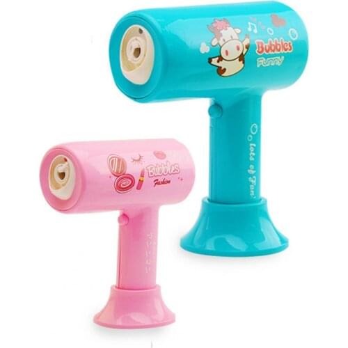Bubble Machine Hair Dryer Design Operate Easily ABS Indoor Outdoor Bubble Toy for Toddlers