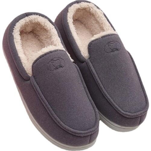 Men Women Cotton Shoes Warm Winter Thick-soled Slippers Antiskid Soft Soled Cotton Interior Plush Non-slip Shoe Christmas Gifts