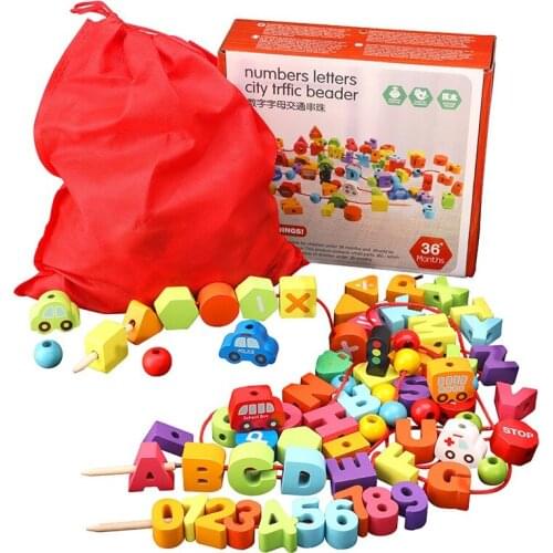 Lacing Beads for Preschool Kids Stringing Threading Occupational Therapy Toys for Kids 3 4 5 6 7 8 Year Old Fine Motor Skills