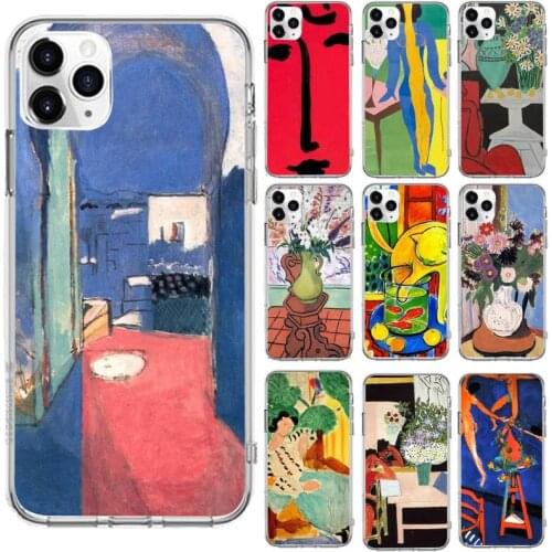 Henri Matisse Art Painting Phone Case Transparent for iPhone 6 7 8 11 12 s mini pro X XS XR MAX Plus cover funda shell