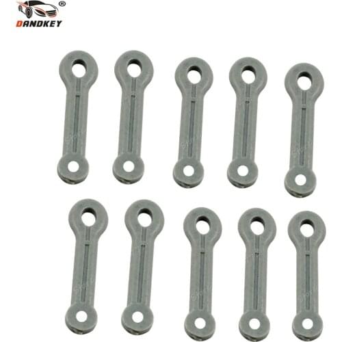 DANDKEY 10x 2 Buttons Car Remote Key Fob Case Cover Ring Rubber Strap Loop For Cobra Loop Alarm Fob Replacement