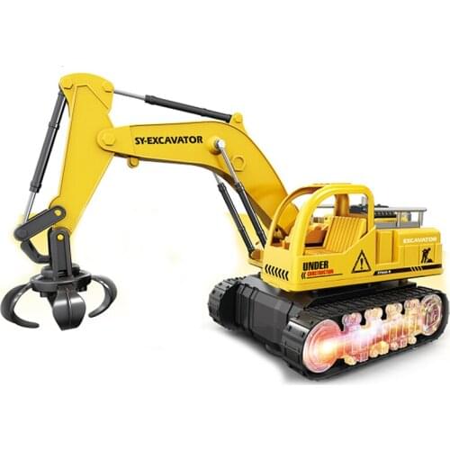 Electric Excavator/Crawler Bulldozer/Drilling Machine/Material Handler Track Engineering Car Toy With Light & Sound For Boys Kid
