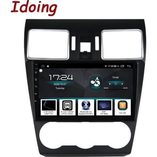 Idoing 9"Car Android Radio GPS Multimedia Player IPS 2.5D For Subaru Forester 2016-2018 4G+64G 8 Core Navigation Zlink Head Unit