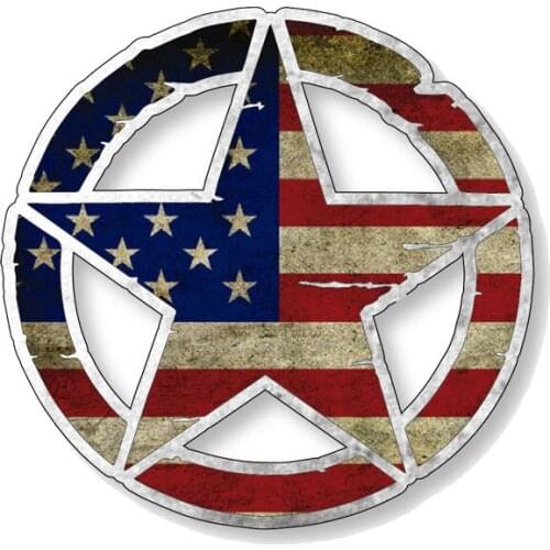Personality Cover Scratch Car Stickers Army Star Military Die Cut for Bumper Rear Windshield Suv Vinyl KK Decal Auto Exterior
