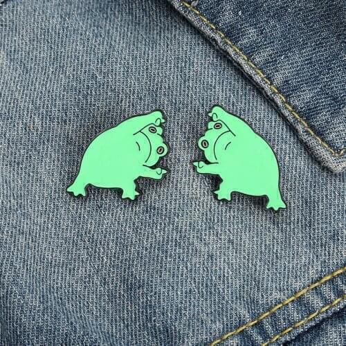 Exquisite Jewelry, Cartoon Alloy Badge, Creative Personality, Funny Frog, Cute Fashion Brooch, Clothes Accessories Men And Women