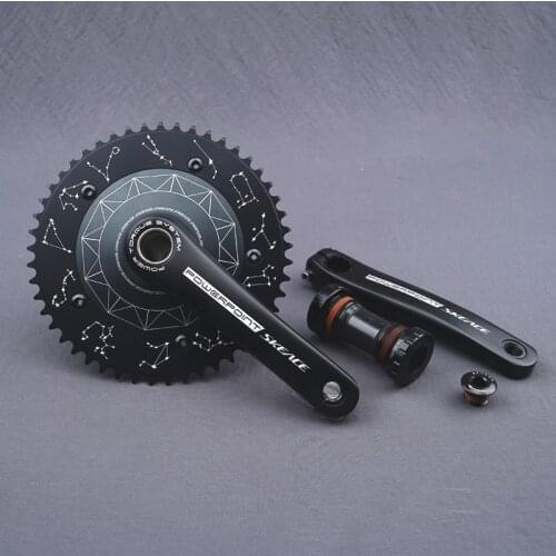 Crankset Fixed Gear Cranksets Disk Type Single Speed Track Bike 49T 165mm Bicycle Chainwheel For Road Cycle Cycling Accessories