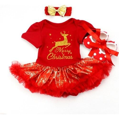 2020 Baby Girls Christmas Clothes Set Fashion New Year 0-18 Months Girl Infant Christmass Clothing Suit Girl Baby Outfits
