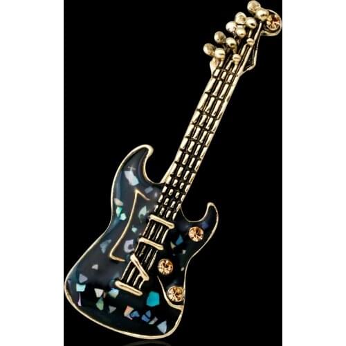 Small Badges Music Letter Brooches Vintage Gold Style Pins for Women Men Enamel Brooch Jewelry Music Festival Gift