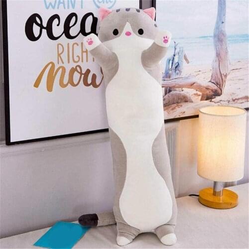 Kawaii Baby Stuffed Animal Plush Cat Soft Toy Pillow Doll Toy Gifts Cute Soft Plush Animal Pillow Stuffed 70cm
