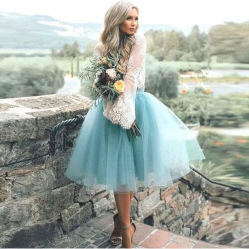 Multicolor Simple Summer Short Skirt Tulle Pleated Mini Skirts Tea Length Classic Elastic Tulle Layered Women Skirt Color Custom