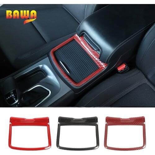 BAWA Interior Mouldings ABS Car Cup Holder Decoration Frame Cover Sticker Accessories for Dodge Charger 2011