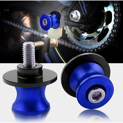 M6 Motorcycle Swing Arm Sliders Spools 2PCS CNC Swing Arm Stand Screw For Motorcycle Accessories