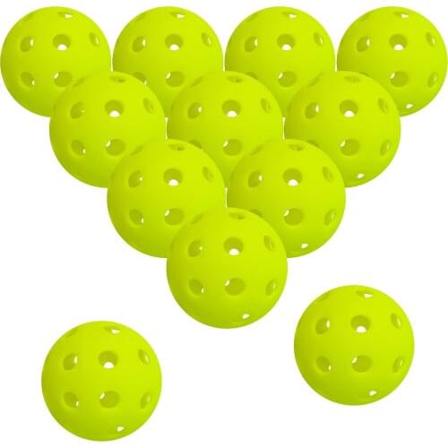 12 Packs 40 Holes Outdoor Pickleball Balls for Outdoor Courts Golf Balls Supplies