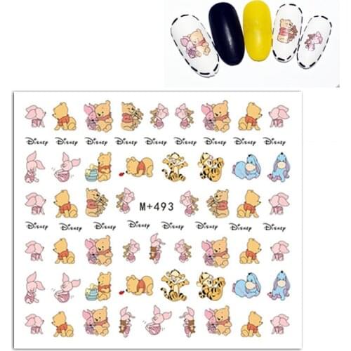 Winnie ther Pooh Nail Stickers Aesthetic Anime Figure Bear Disney Tigger Piglet Eeyore Cartoon Cute Children Toys For Girls