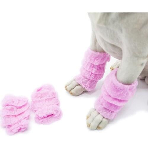 New Pet Socks Cover Dog Warm Knee Protector Anti-Skid Pet Leg Joint Protection Warmer Pet Supplies 4PCS/Set