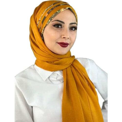 New Fashion Hijab Women Muslim Hijab 2021 Islamic Hijab Scarf Hat Kerchief Bal Color Practical Shawl